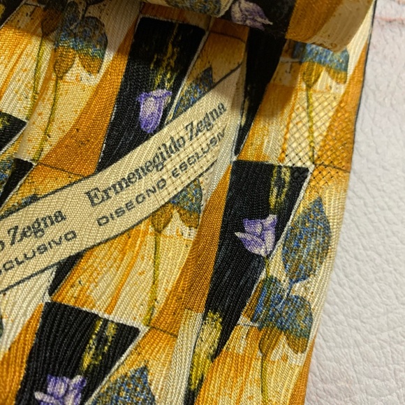 ERMENEGILDO ZEGNA Men's 100% Silk Necktie ITALY - Picture 4 of 6